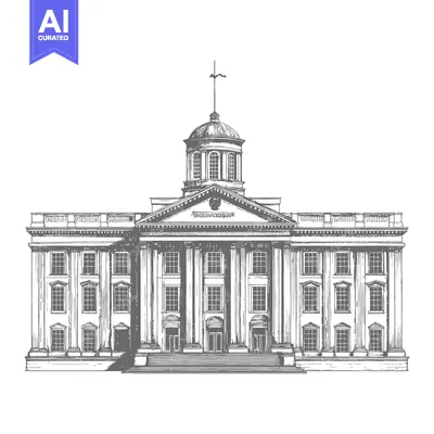 Aset premium populer: Neoclassical Government Building Architectural Drawing