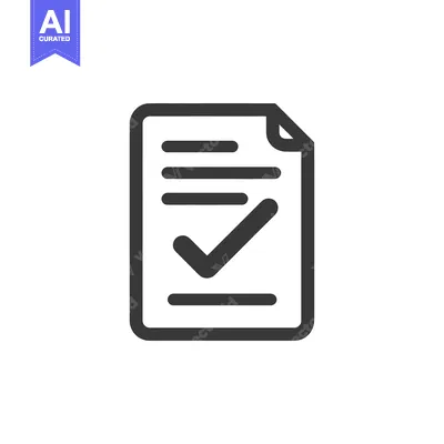 Aset premium populer: Completed Document Icon: Dark Gray Checkmark on Paper with Folded Corn