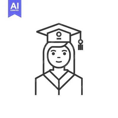 Aset premium populer: A smiling person wearing a graduation cap and gown portrait