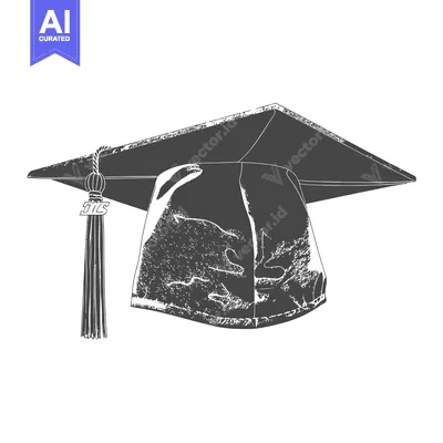 Popular premium asset: A monochrome illustration of a graduation cap and tassel