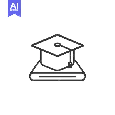 Aset premium populer: Graduation Cap on Top of a Book Icon