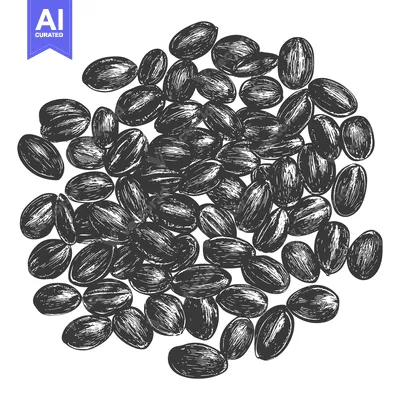 A scattering of dark roasted coffee beans