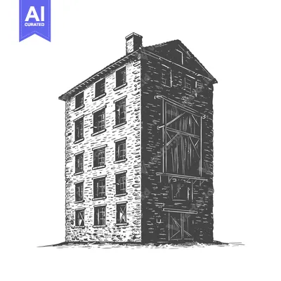 Popular premium asset: Stone Building With Attached Barn Style Structure
