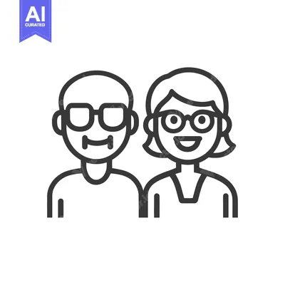Popular premium asset: Two people depicted in a simple line art illustration