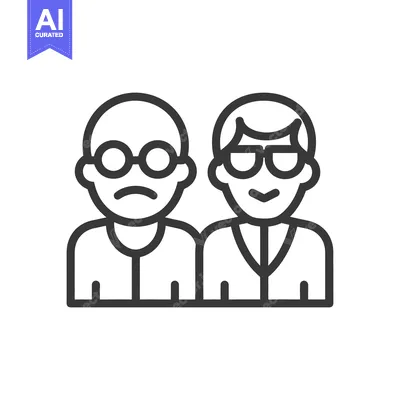 Aset premium populer: Two human figures sharing a visual representation of different emotion