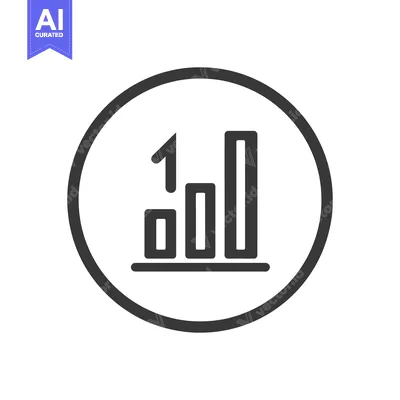 Aset desain premium: Ascending Bar Graph Icon in Circle, Business Growth Symbol