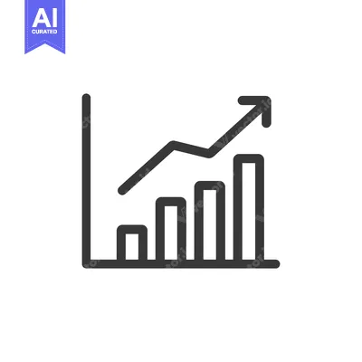Aset desain premium: Ascending Bar Graph with Arrow: Business Growth Icon in Gray