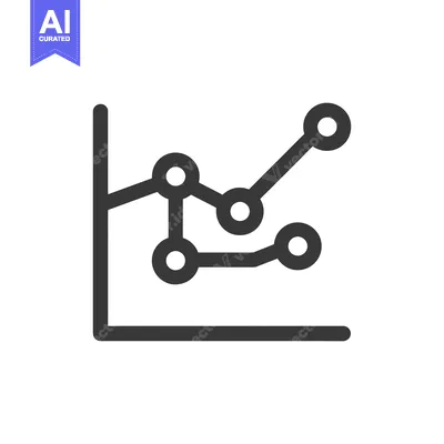 Premium design asset: Dual Trend Line Graph Icon: Data Analysis and Visualization Concept