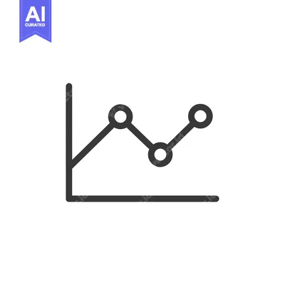 Aset premium populer: Simple Line Graph with Circular Data Points on White Background