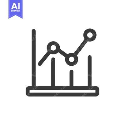 Aset premium populer: Ascending Line Graph Icon: Business Growth and Financial Success Symbo
