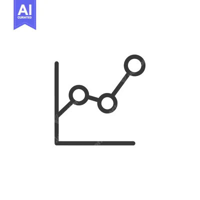 Premium design asset: Rising Trend Line Graph with Circular Data Points on White Background