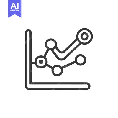 Aset desain premium: Rising Trend Line Graph Icon, Business Data Visualization, Minimalist