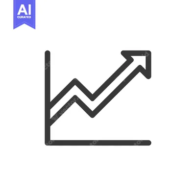 Aset desain premium: Ascending Arrow Graph: Business Growth and Financial Success Icon