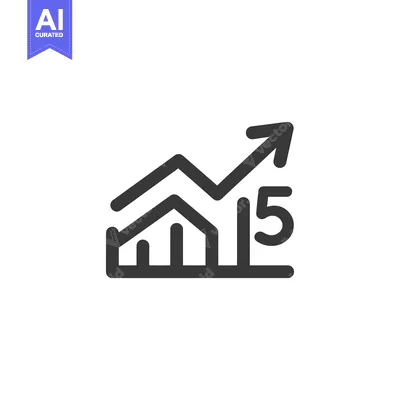 Aset desain premium: Graph 5 Icon Line Art Icon  4491