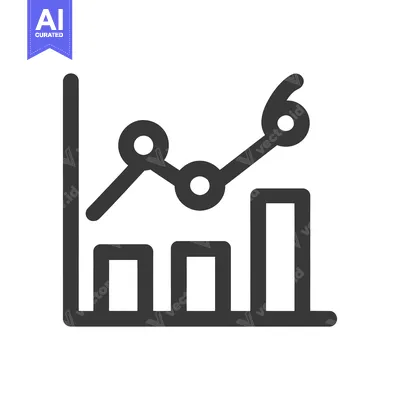 Premium design asset: Ascending Bar Graph with Line Chart Overlay, Business Growth Icon