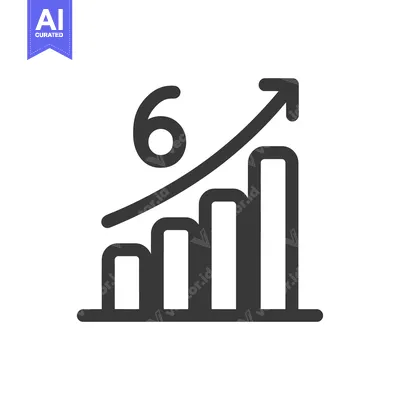 Aset desain premium: Graph 6 Icon Line Art Icon  4495