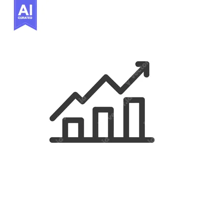 Aset desain premium: Ascending Bar Graph Icon: Growth and Progress Visualization in Bold Li