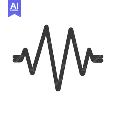 Aset desain premium: Bold Gray Heartbeat Line on White Background: Medical Graphic