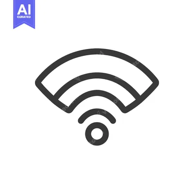 Premium design asset: Simple graphic icon depicting the concept of wireless internet access