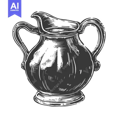 Aset premium populer: Ornate Two Handled Pitcher Filled With Liquid