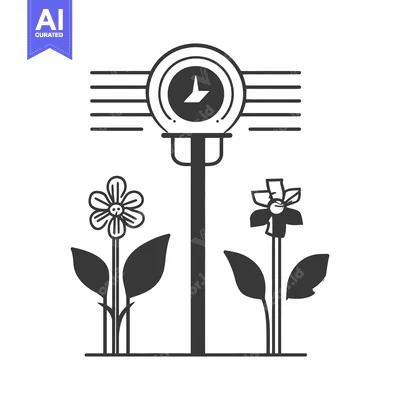 Popular premium asset: A stylized floral clock design displaying time and natural elements