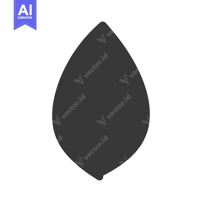 Aset premium populer: A single dark grey elongated shape against a white background