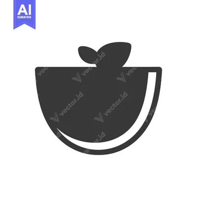 Popular premium asset: A dark bowl shape with small leaves at the top edge