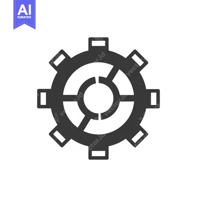 Popular premium asset: Grey gear icon with a circle inside