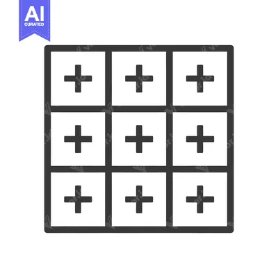 Popular premium asset: Nine Plus Signs Arranged in a Square Grid, Simple Graphic Icon