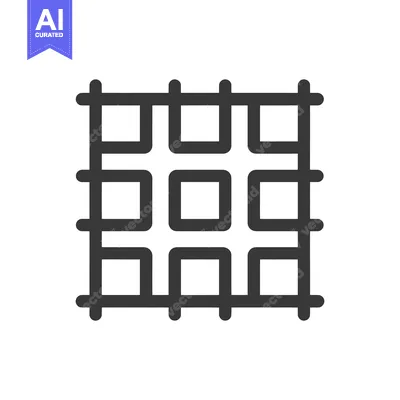 Popular premium asset: Minimalist Grid Icon: Clean Lines and Rounded Edges Design