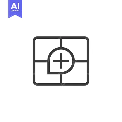 Aset premium populer: Grid with Plus Sign Inside Speech Bubble Icon
