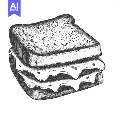 Aset premium populer: Grilled Cheese Sandwich Delicious Melted Cheese Bread