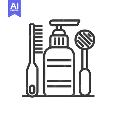 Aset premium populer: A minimalist icon illustration representing oral hygiene products