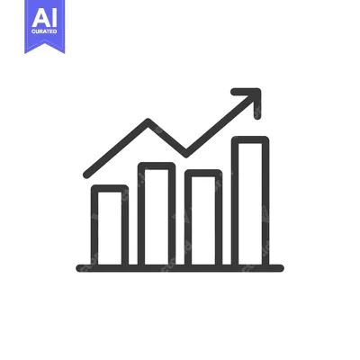Premium design asset: Ascending Bar Graph with Arrow: Business Growth Icon in Black and Whit