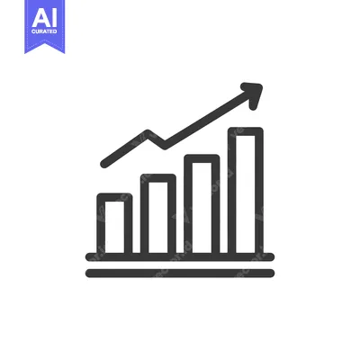 Premium design asset: Ascending Bar Graph with Arrow: Business Growth Icon