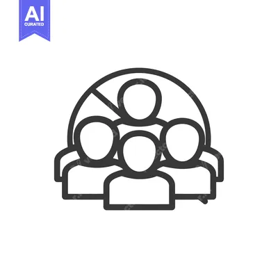 Popular premium asset: Teamwork Icon: Group of People with Leader, Outline Style