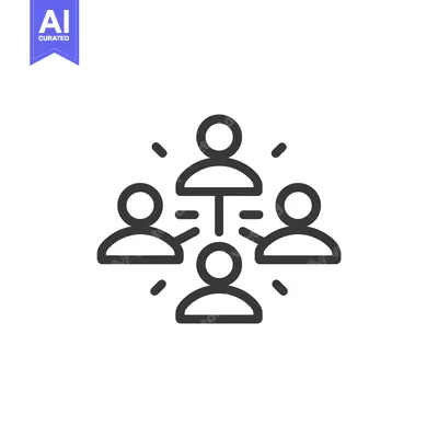 Aset premium populer: Network Connection Icon: Hierarchical Structure with Radiating Lines o