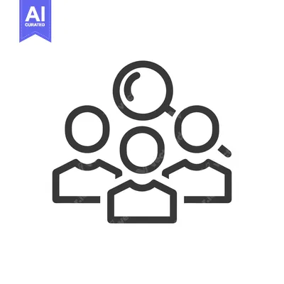 Aset desain premium: Team Analysis: Magnifying Glass Over People Icon, Research Concept