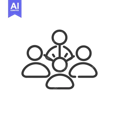Aset premium populer: Hierarchical Team Structure Icon: Leadership and Collaboration in Outl