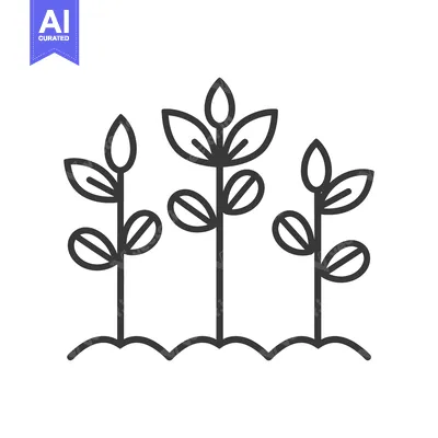 Popular premium asset: Three small plants sprouting from the ground with their leaves visible