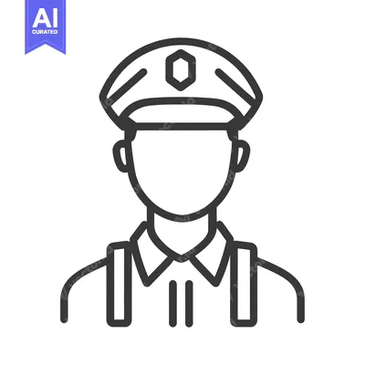 Aset premium populer: Simple Line Drawing Depicting A Person Wearing Uniformed Clothing