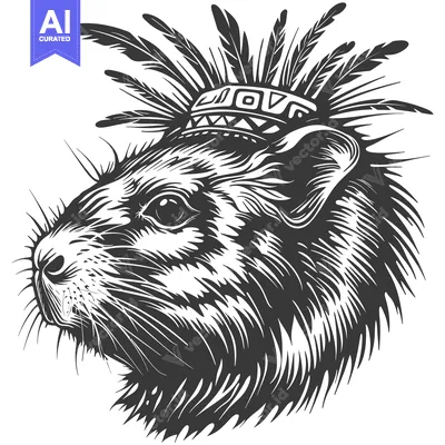 Popular premium asset: Guinea Pig with Native American Headdress