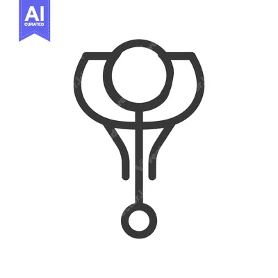 Premium design asset: Minimalist Symbol: Abstract Geometric Design with Circles and Lines on