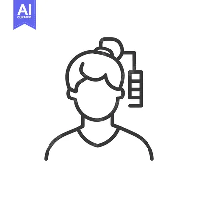 Popular premium asset: A simple outlined illustration featuring a person with energy indicato