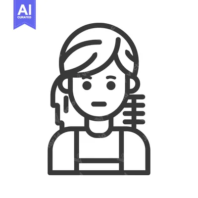 Popular premium asset: A simple vector illustration depicting a young woman portrait