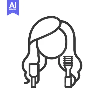 Aset premium populer: A person with long hair holding beauty tools