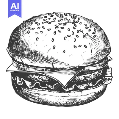 Popular premium asset: A Delicious Hand Drawn Sketch Of A Burger