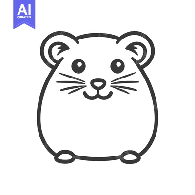 Aset premium populer: A cute friendly cartoon depiction of a small rodent animal