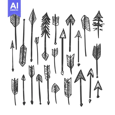 Hand-drawn Arrows in Various Styles and Sizes