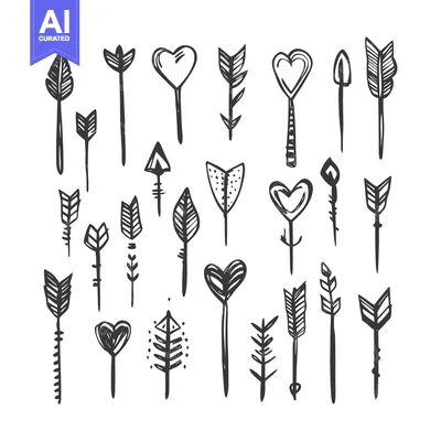 Popular premium asset: Hand-Drawn Black and White Arrow and Heart Set